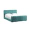 In House Martos Velvet Bed Frame - Queen - 200x160 cm - Turquoise
