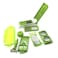 Generic-12Pc/Set Slicer Vegetable Fruit Peeler Dicer Cutter Chopper Grater Multifunctional ABS Green Kitchen Supplies Kit