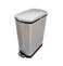 AKC Soft Closing Trash Bin Metallic Silver 35L