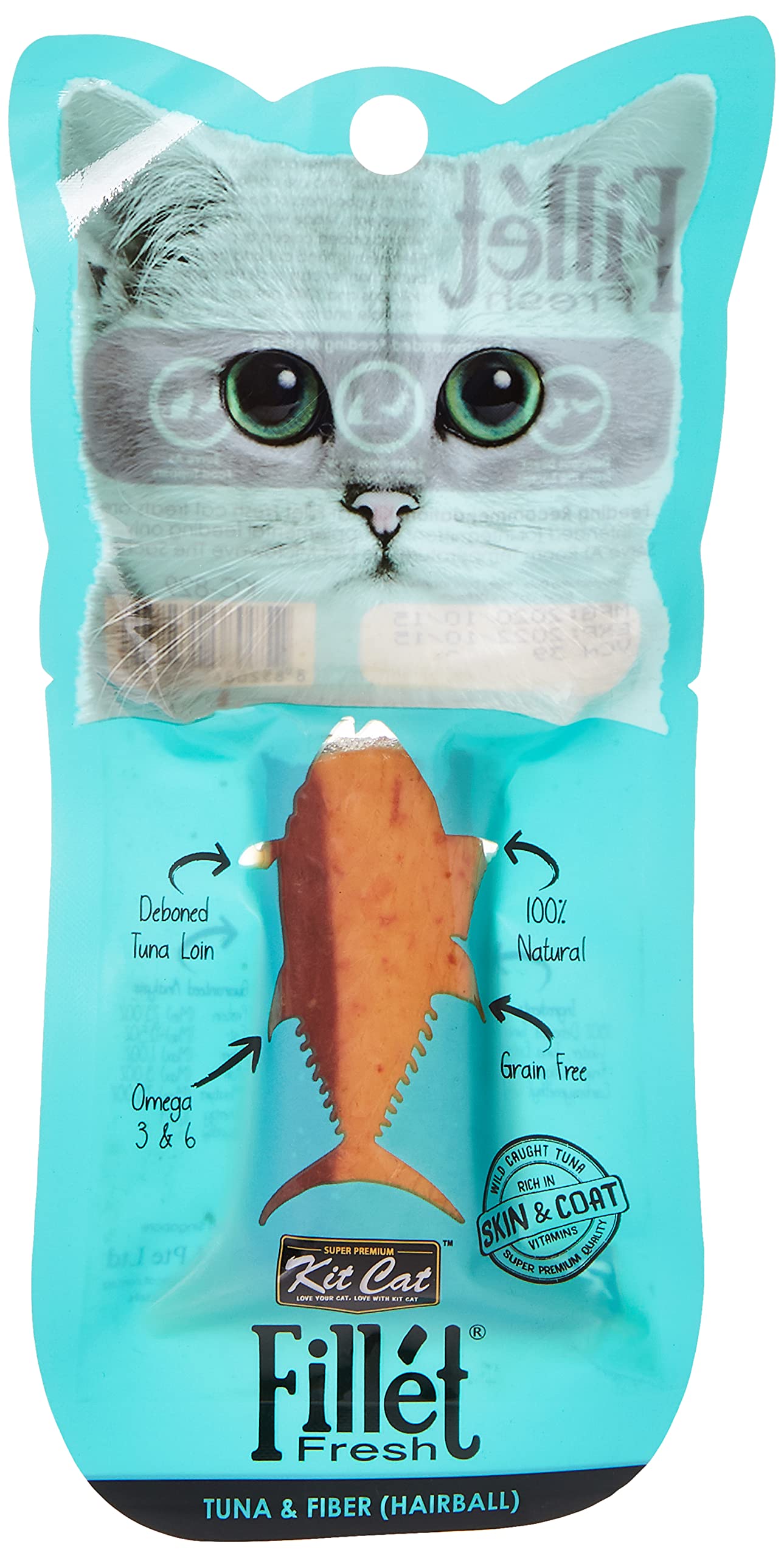Buy Kit-Cat Fillet Fresh Tuna & Fiber Hairball 30g Online | Carrefour UAE