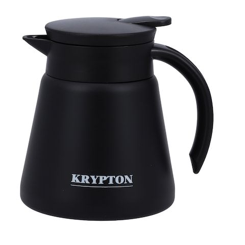 Krypton Stainless Steel Coffee Pot, 600ml Capacity, KNVF6329 - Double Vacuum Insulation, Stainless Steel Pot, 2 Years Warranty, Heat Cold Retention, BPA Free