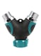 Y-Shape Hose Splitter Garden Accessories Black/Green/Silver