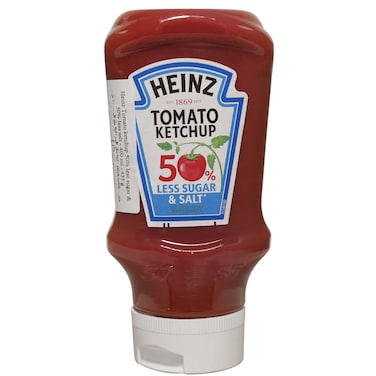 Heinz 50% Less Sugar &amp; Salt Tomato Ketchup 435ml