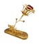 Home Decor Gold Plated Mr. &amp; Mrs Stand with Beautiful Rose Flower For Home Event Decoration Special Day Gift
