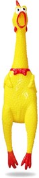 Blink Tree Screaming Shrilling Squeeze Chicken Toy Rubber Squawking Chicken 15 Inches / 38 Cm Stress Relief Toy Anti-Anxiety/Depression Toy Novelty Gag Toys Practical Jokes (1 Pc)