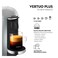 Nespresso VertuoPlus coffee and espresso machine, 1.2L, 1260W, Silver