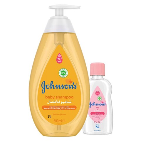 Johnson&#39;S Baby Shampoo, Gold, 500 ml + Baby Oil,