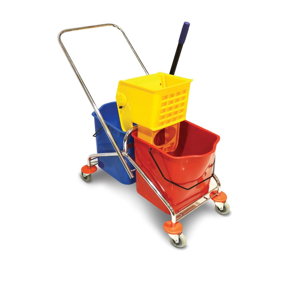 Buy Double Mop Bucket With Wringer & Wheels Industrial Commercial ...
