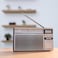 Olsenmark Portable Radio with 3 Band - Rechargeable Battery, Bluetooth USB, TF, &amp; MP3, Comfortable Handle, Karaoke Function - Recorder - Microphone Retro Style Radio, 2 Years Warranty