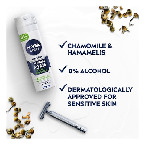 NIVEA MEN Sensitive Shaving Foam With Chamomile And Hamamelis 200ml