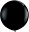 JMD Ballons &amp; Accessories - 1Pc 36" Huge Round Metallic Balloons Wedding Baby Shower Decoration Giant Latex Balloons Birthday Party Kids Toy (Black)