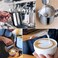 Milk Frothing Pitcher Steaming Pitchers Stainless Steel Coffee Cappuccino Latte Art Cup with the measurement marks inside (900ml)
