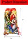 Drawstring Bag for Boys/Girls Travel Storage Package Cartoon School Backpack Children Kids Birthday Party Favors Bags 12 pcs (Mario)