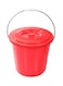 Delcasa Plastic Bucket With Lid Red 20L