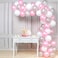 Party Time 102PCS Pink, Silver and White Balloon Garland Kit Balloon Arch Garland, Metalic Latex Balloon for Wedding Decoration Anniversary &amp; Birthday Party Decorations - Party Supplies