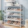 6 tier Freestanding Large Capacity with Storage Box Shoe Organizers for Entrance Hallway Front Door Living Room Shoe Cabinet (white)