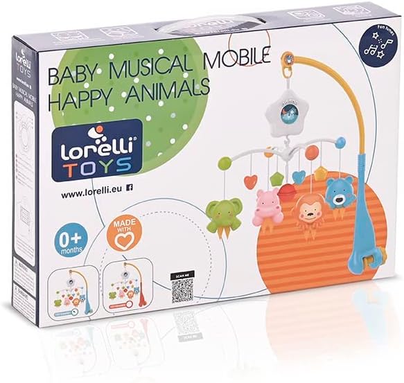 Lorelli Happy Animals Music Mobile, Red