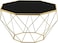 Yulan Octagonal Shape Coffee Table With Black Tempered Glass Top And Gold Finishings (60X30) 633