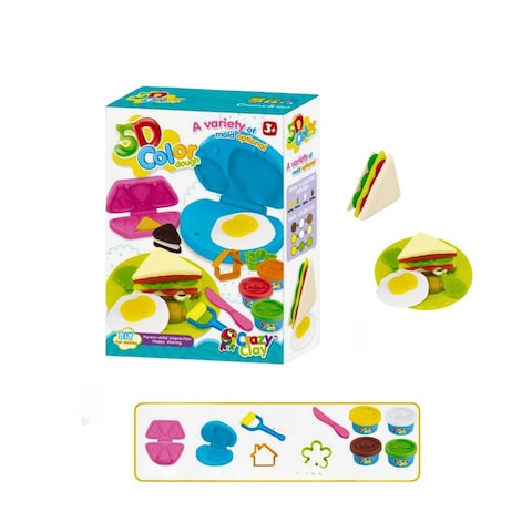 FITTO Non-Dry Bulk Modeling Clay Dough Breakfast 5D - Educational Toy for Kids