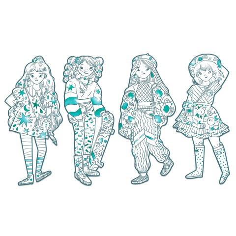 Djeco Angele And Friends Les Demoiselles Colouring