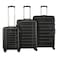 وينغر أمبلار عربة أمتعة صلبة باللون الأسود، حزمة من 3