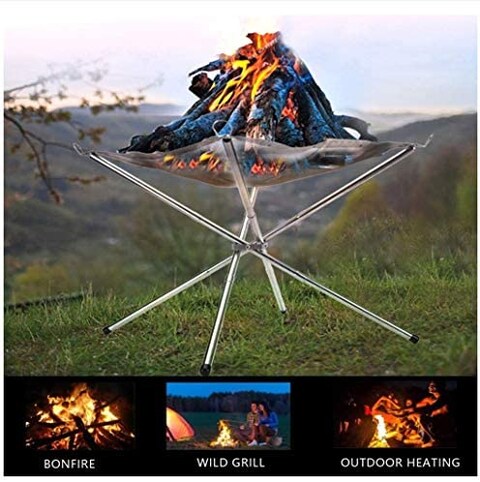 Generic - Portable Fire Pits Outdoor Camping Foldable Mesh Fire Pits Portable Fireplace