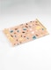 Lowha Decorative Acrylic Serving Tray With Gold Metal Handles And Terrazzo Pattern Design 20x30 cm