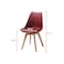 Jilphar Furniture Armless Dining Chair with Wooden Legs JP1154D,Red