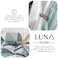 Luna Home-King Size 6 pieces bedding set , Simply geometric print, green with grey.