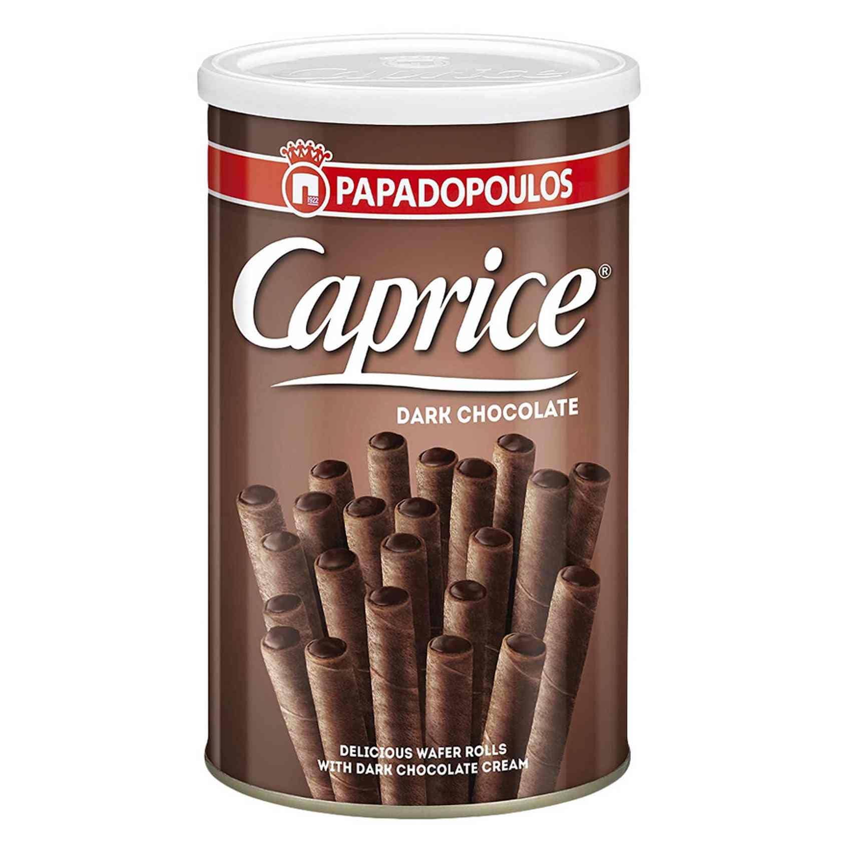 Buy Papadopoulos Caprice Wafer Rolls Dark Chocolate 250g Online