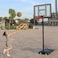 XIANGYU Inground adjustable height basketball hoop stand, steel ring with springs portable basketball hoop stand for kids