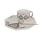 ZK Ceramic Coffee Cup with Spoon and Saucer Set  (White)