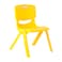 Esqube Baby Chair, Kids Plastic School Study Chair, Yellow - Pack Of 3