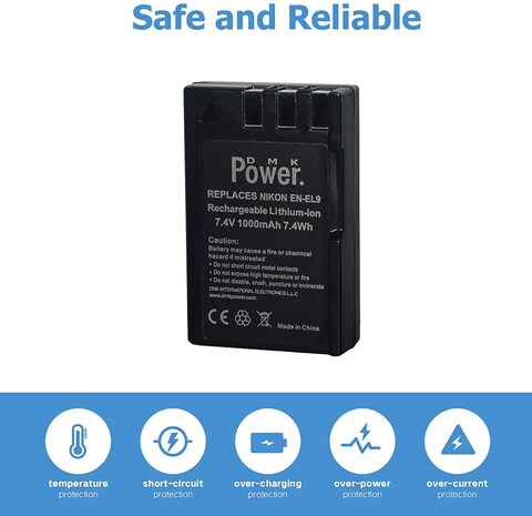 DMK Power EN-EL9, EN-EL9A Battery for Nikon D5000, D3000, D60, D40X, D40 Digital SLR Camera