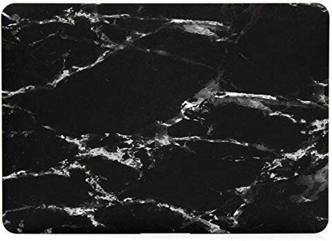 Ntech Limestone Pattern Marble Hard Plastic Skin Case Cover For Macbook Air 13 13.3 (Black Nd White)