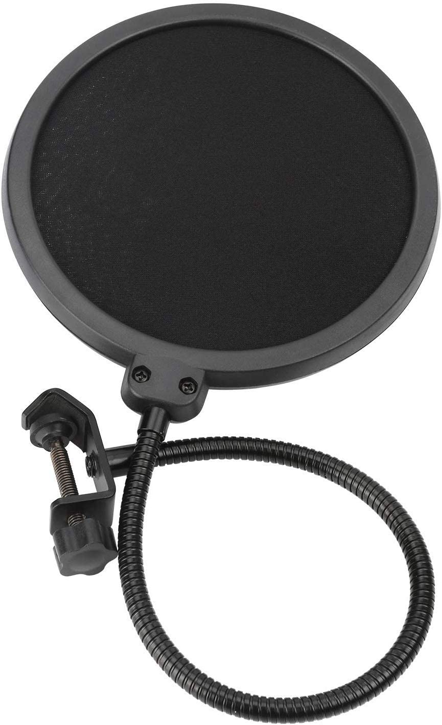 Buy Mike Music Pop Filter, Pop Filter 360 Degree Flexible Gooseneck ...
