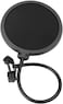 Mike Music Pop Filter, Pop Filter 360 Degree Flexible Gooseneck Stabilizing Arm For Recordings, Broadcast (Microphone Pop Filter, Black)
