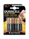 Pack of 6 AA Plus Power Household Batteries Multicolour