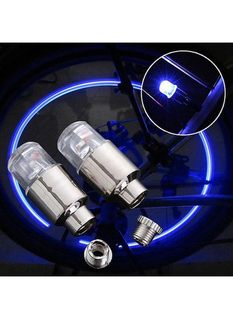 Bluelans - Neon LED Lamp Flash Tyre Wheel Valve Cap Light For Bicycle