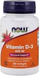 Now Supplements, Vitamin D-3 400 Iu, Strong Bones*, Structural Support*, 180 Softgels