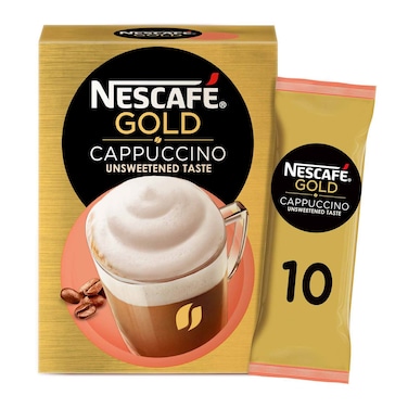 نسكافيه جولد قهوة  كابوتشينو غير محلى سريعة التحضير 14.2 جرام × 10 أكواب