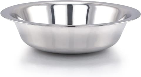 Royalford 50 Cm Round Stainless Steel Basin- Rf11617, Multi-Purpose Utility Basin With Mirror-Finish Design, Silver