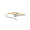 JANNAH Women&#39;s Fashion Bracelet | Rhinestones Snake with Green Eyes Curved Bar Design Bangles Jewelry Gifts for Women Ladies