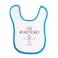 Cheeky Micky - Bib with Message : I Heart My Daddy This Much (Blue Trim) Age: 6-12 months