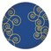 SIMPLY MARAH BLU &amp; GLD DINNER PLATE