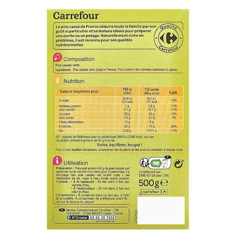 Carrefour Extra Split Peas 500g
