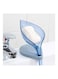 Sapu - Leaf Shape Soap Dish Blue 12x11.5x9centimeter