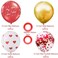 Party Time 42 Pieces Latex Balloon Sets Valentines Day Balloons Love Heart Balloons Romantic Latex Balloons Photo Props for Wedding Anniversary Proposal - Valentines Day Decoration