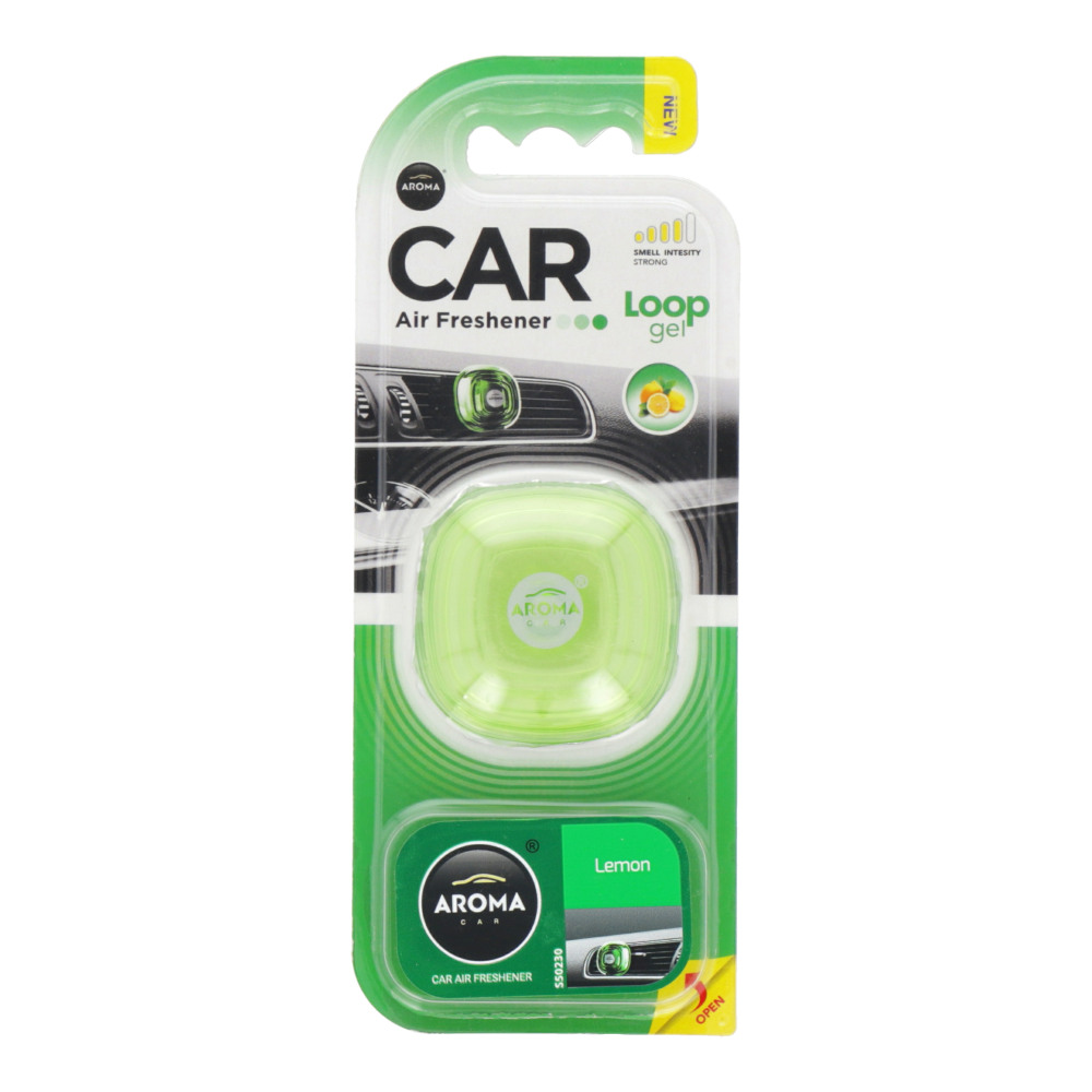 Aroma Car Air Freshener Loop Gel Lemon 9 gr