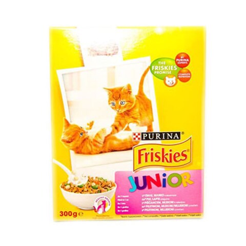 Purina Friskies Junior Cat Food Chicken and Milk Dry 300GR